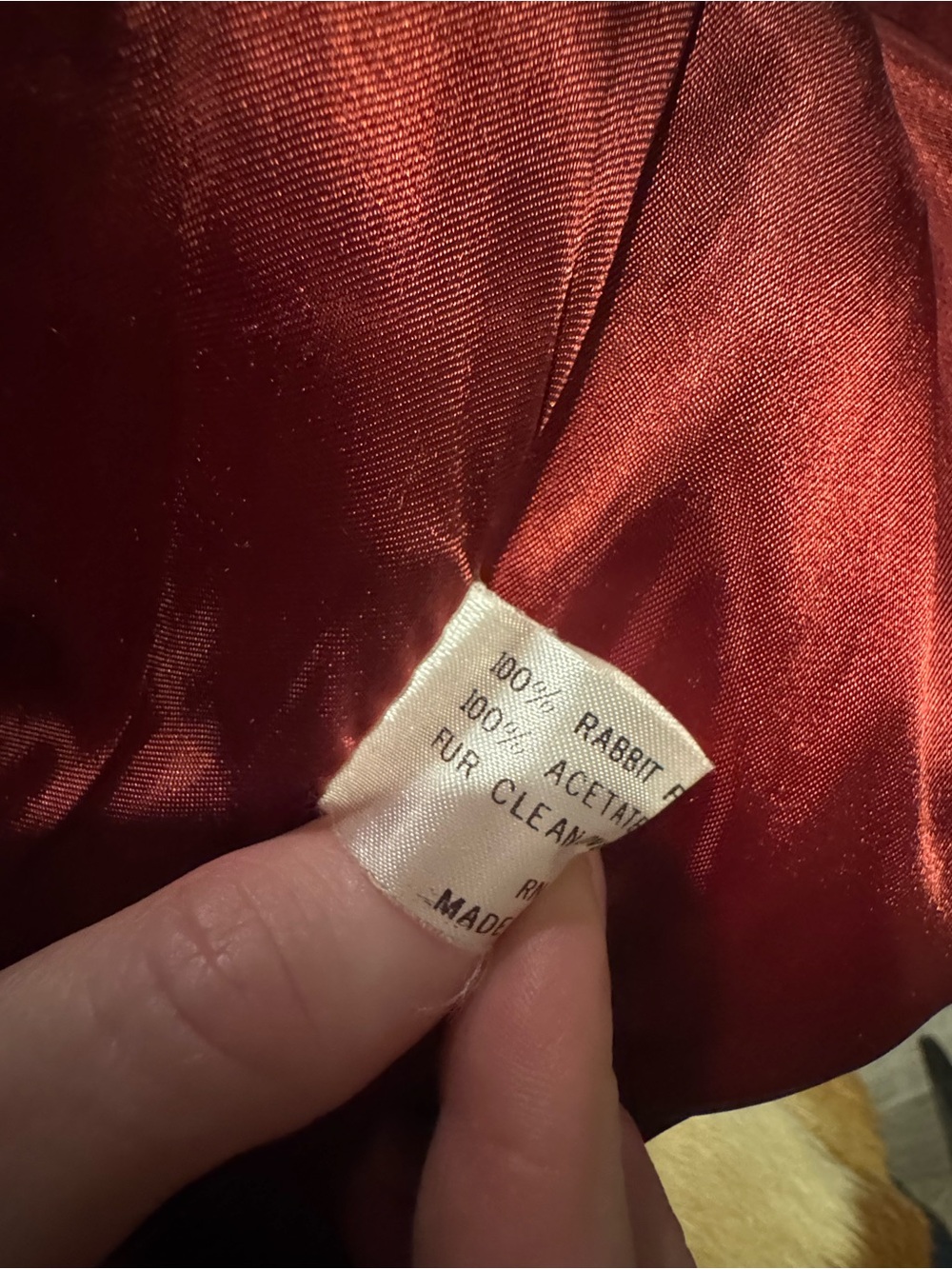 Vintage Rabbit Fur Coat in Warm Camel - Picture 14 of 15